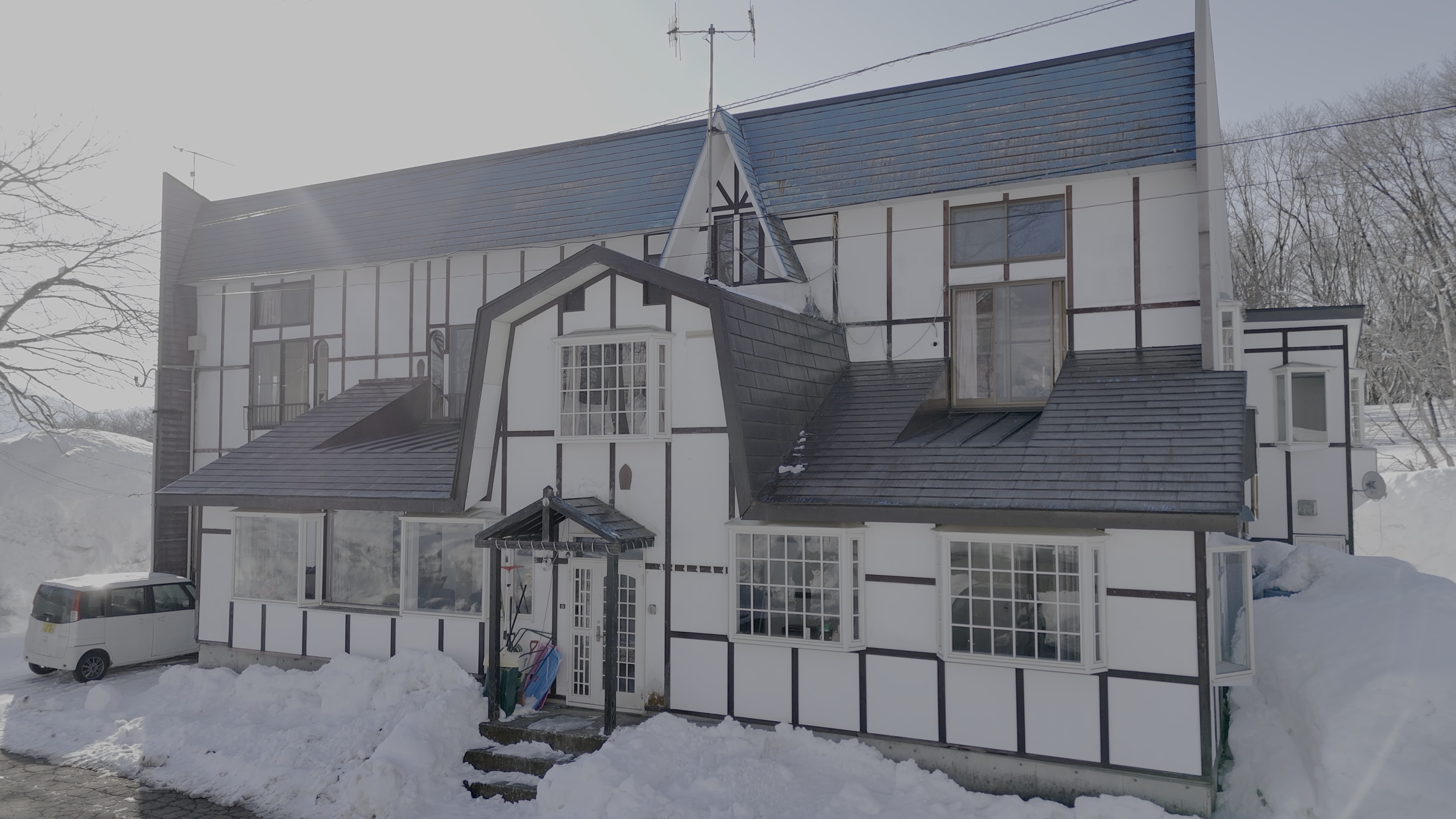 Melo Haus front exterior in winter